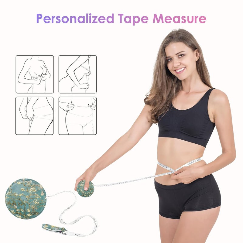 Gerkia Sewing Tape Measure，Colour Printed Small Retractable Soft Measuring Tape for Tailor Cloth Fabric Body Measurements. - Image 4
